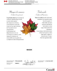 Canada-MASSK-Trademark