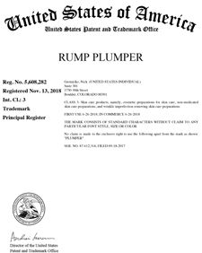 Massk Rump Plumper Trademark